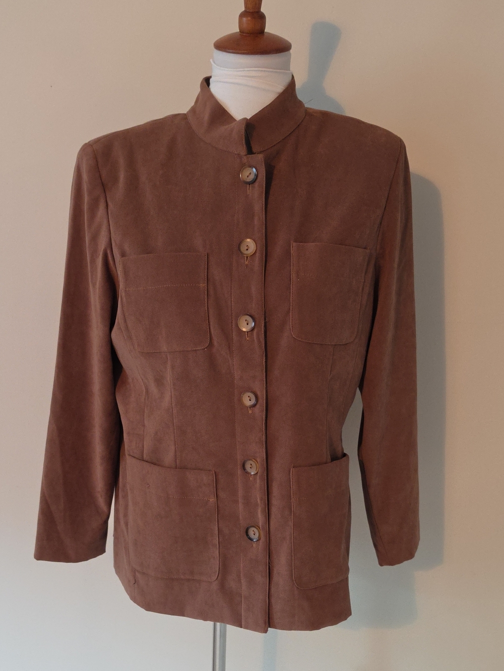 Virgo Vintage Brown Suede Blazer Jacket